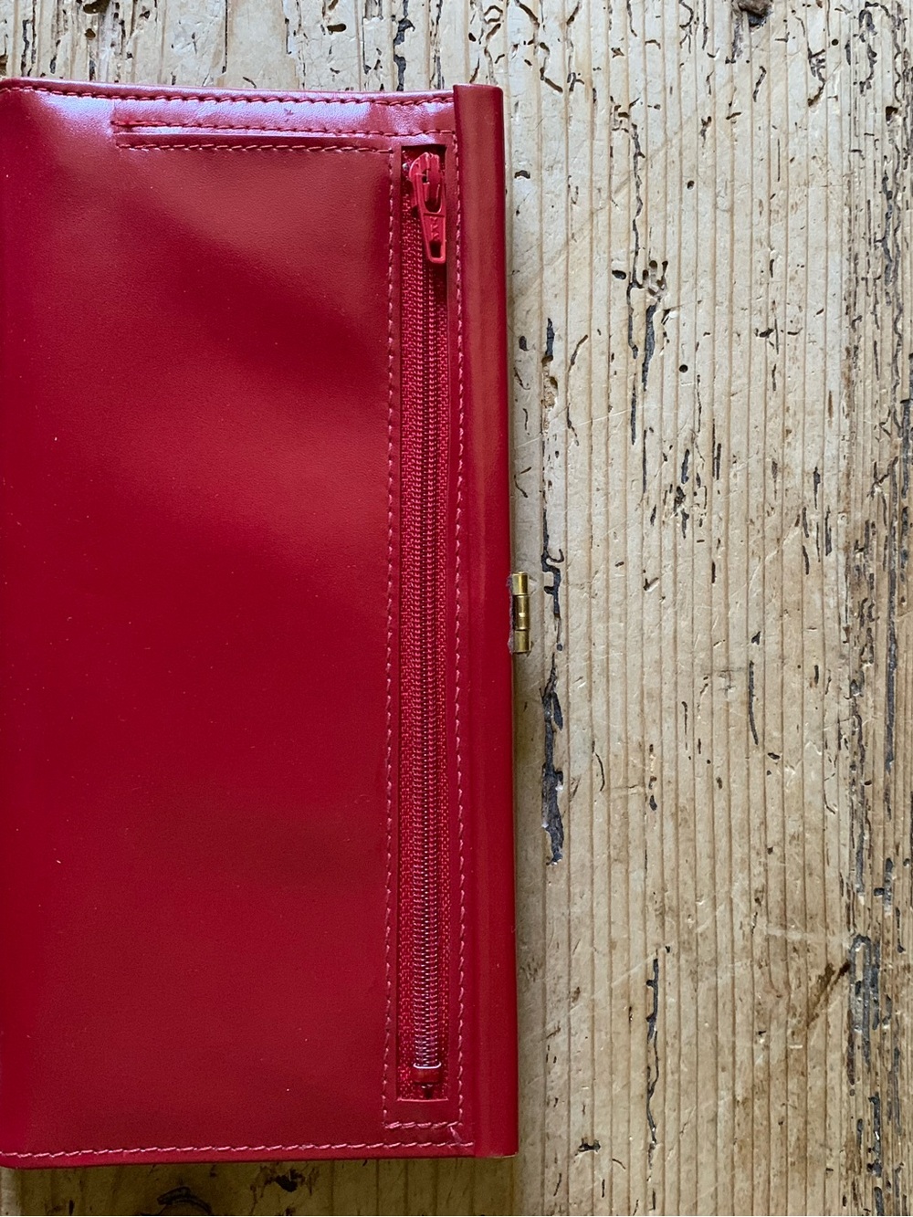 NEW 80s Deadstock Ann Klein St. Thomas Caretaker Red Leather Gold Lion Wallet - Picture 10 of 17